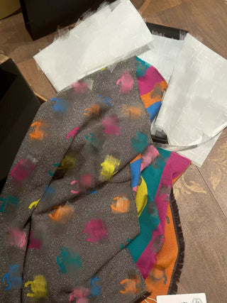High-end custom rainbow double-sided scarf