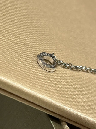 New white gold full diamond spring waist necklace(925 silver + zircon)