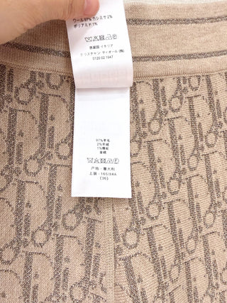 New ribbed cotton straight-leg trousers with monogram pattern.