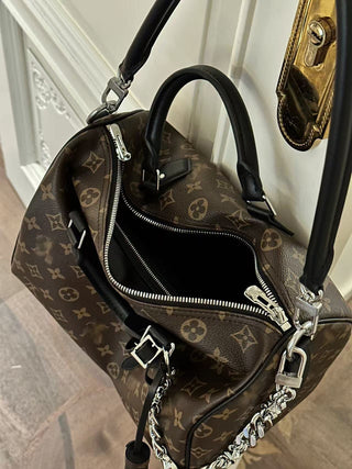 Speedy30 monogrammed black leather