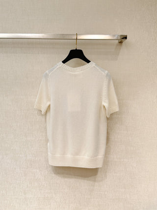 Floral Embroidered Short-Sleeve Top