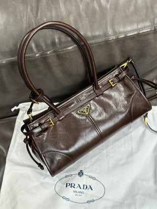 waxed calfskin handbag