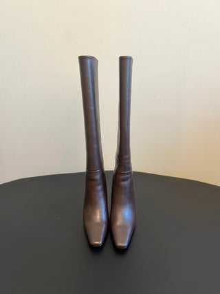 minimalist high-luxury classic pointed-toe high-heeled boots