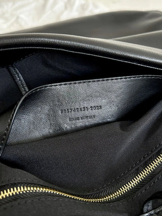 jamie sheepskin chain large bag black gold