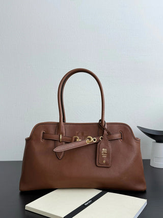 Retro Tote Bag, Horizontal Brown