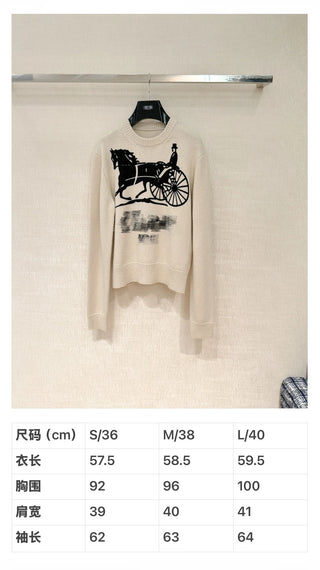 Carriage-knit sweater