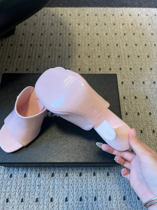 Spring/Summer New High-Heeled Mule Slippers