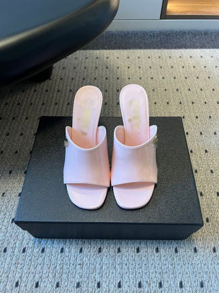 Spring/Summer New High-Heeled Mule Slippers