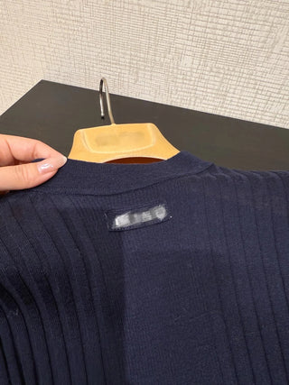 New Ribbed Knit Wool Sweater