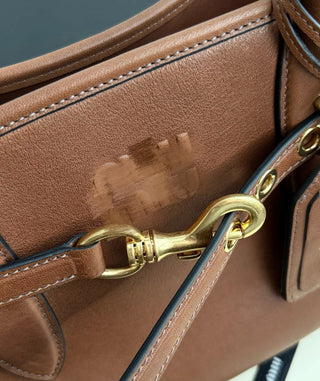 Retro Tote Bag, Horizontal Brown