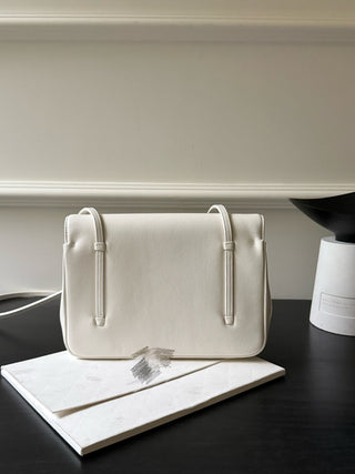 26P Preppy Coco Long Shoulder Strap Underarm Bag, White, Large Size