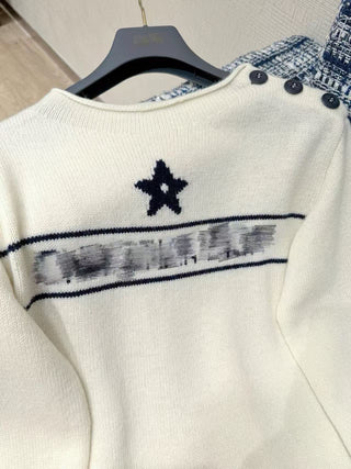 Lucky Star Shoulder Button Sweater, Cashmere 🐏