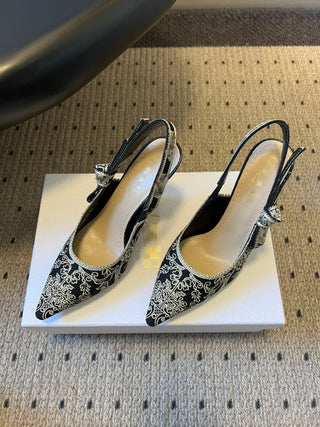 26ss Classic Pointed-Toe Bow High Heels