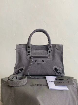 le city motorcycle bag, small/S, suede grey 🩶