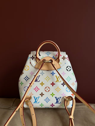 1vThree-color schoolbag
