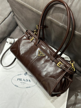 waxed calfskin handbag