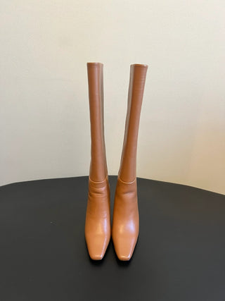 minimalist high-luxury classic pointed-toe high-heeled boots