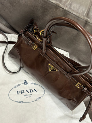 waxed calfskin handbag