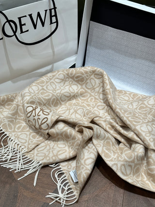 Embossed Scarf 🧣 Milk Tea