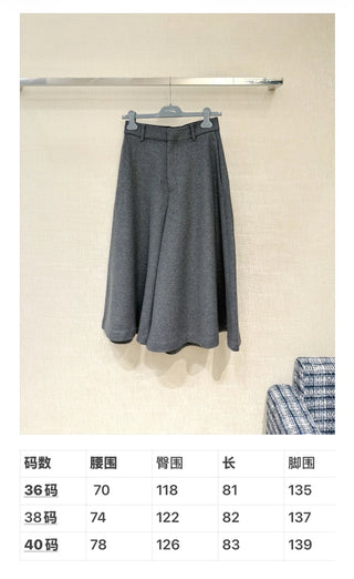 New Wool Wide-Leg Pants