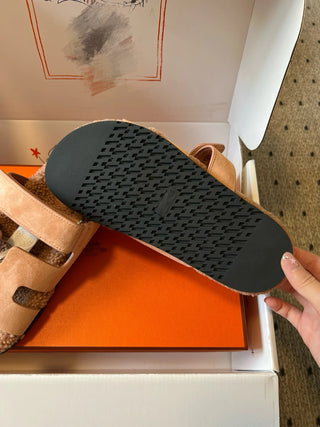 top autumn and winter new H-shaped leather plush slippers