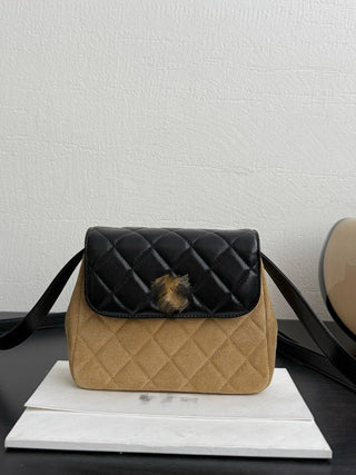 25A Suede Flap Bag