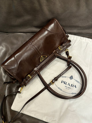 waxed calfskin handbag