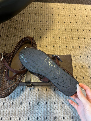 26ss Flat Mesh Knit Mary Jane Shoes