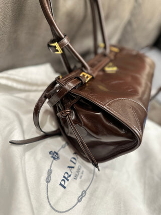 waxed calfskin handbag