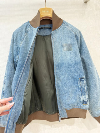 new light blue washed denim jacket