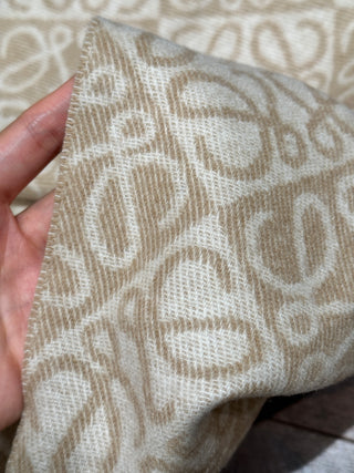 Embossed Scarf 🧣 Milk Tea