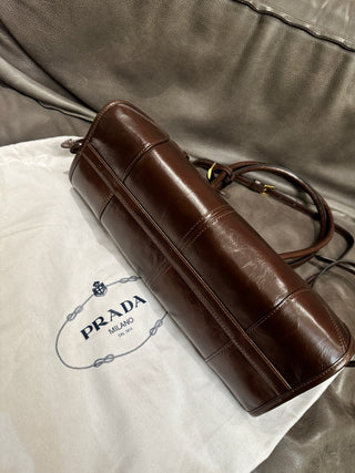 waxed calfskin handbag