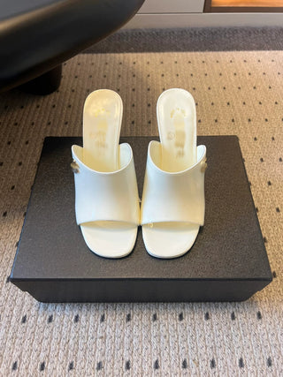 Spring/Summer New High-Heeled Mule Slippers