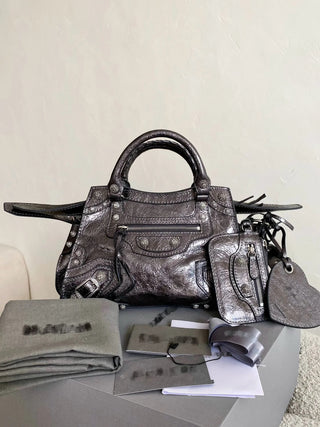 neo cagole motorcycle bag XS silver diamond