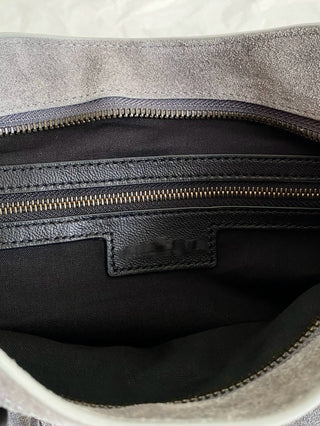 le city motorcycle bag, small/S, suede grey 🩶