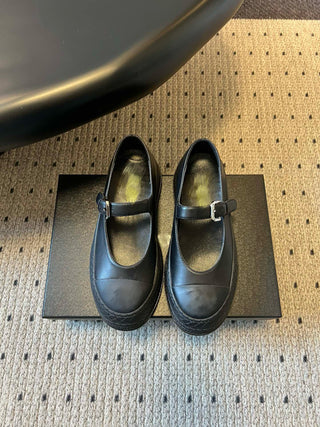 New early spring style diamond-patterned platform Mary Jane shoes with single buckle