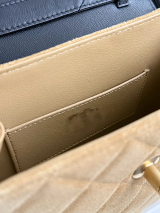 25A Suede Flap Bag