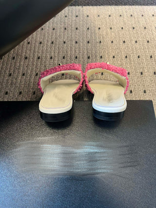 New Spring/Summer Retro Backpack with Gold Buckle Flat Slippers