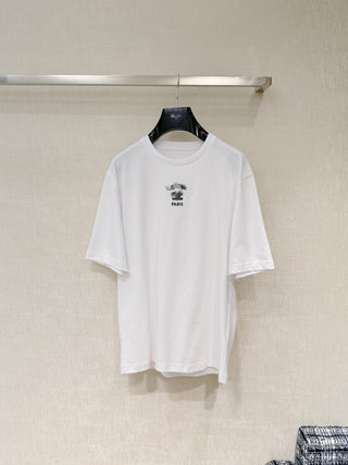 CELIN* Classic Arc de Triomphe Logo Short-Sleeve T-Shirt, White