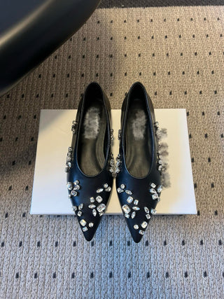 26AW New Rhinestone Single Shoes