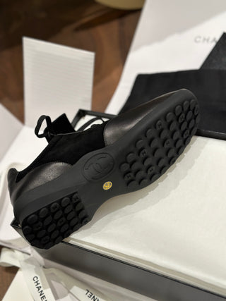 Retro Large Logo Flip-Top Derby Shoes