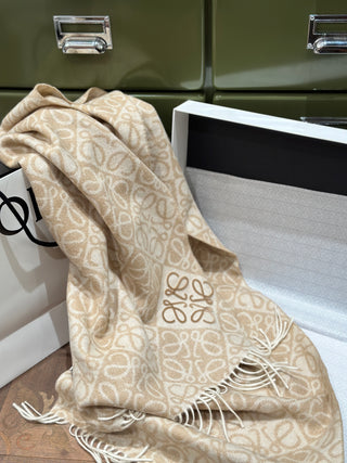 Embossed Scarf 🧣 Milk Tea