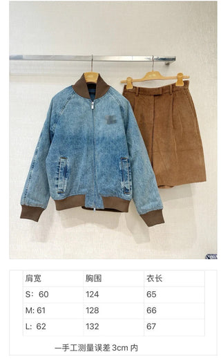 new light blue washed denim jacket