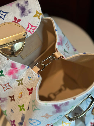 Three-color schoolbag