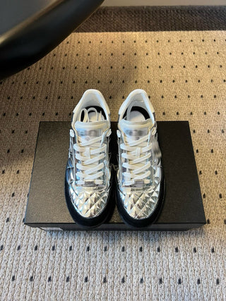 Silver Shiny Sport Sneakers