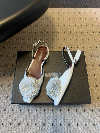 Spring/Summer Camellia-Embellished Strappy Sandals