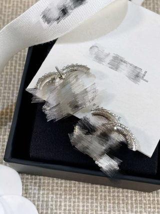 Twisted Bead Diamond Earrings