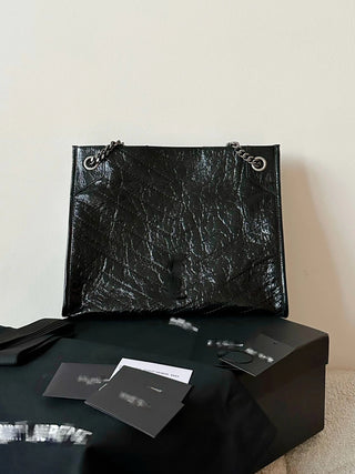 niki shopping bag medium wax black