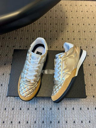 Glossy Plaid Versatile Sneakers (German Training Shoes)