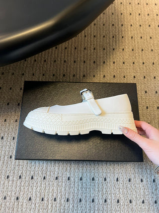 New early spring style diamond-patterned platform Mary Jane shoes with single buckle